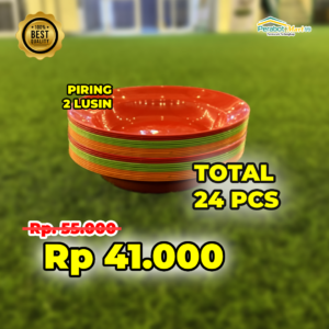 (24 PCS) PROMO PIRING PLASTIK SEMI MELAMIN