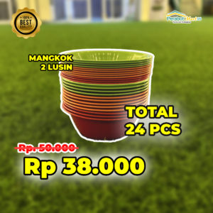 (24 PCS) PROMO MANGKOK PLASTIK SEMI MELAMIN​