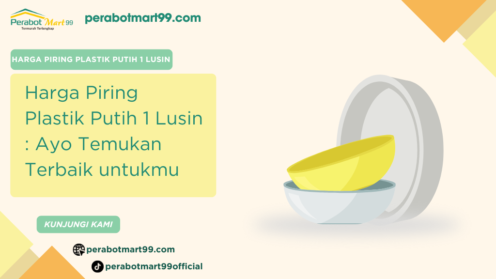 harga piring plastik putih 1 lusin