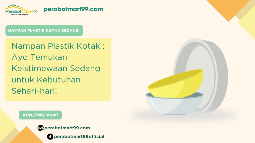 nampan plastik kotak sedang