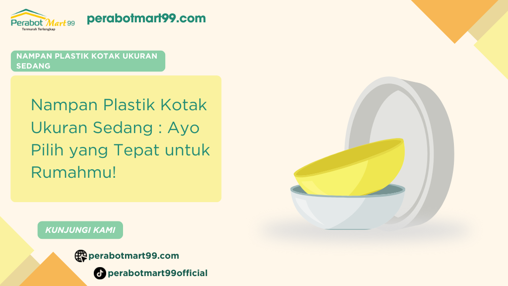 nampan plastik kotak ukuran sedang