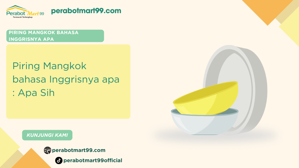 piring mangkok bahasa inggrisnya apa