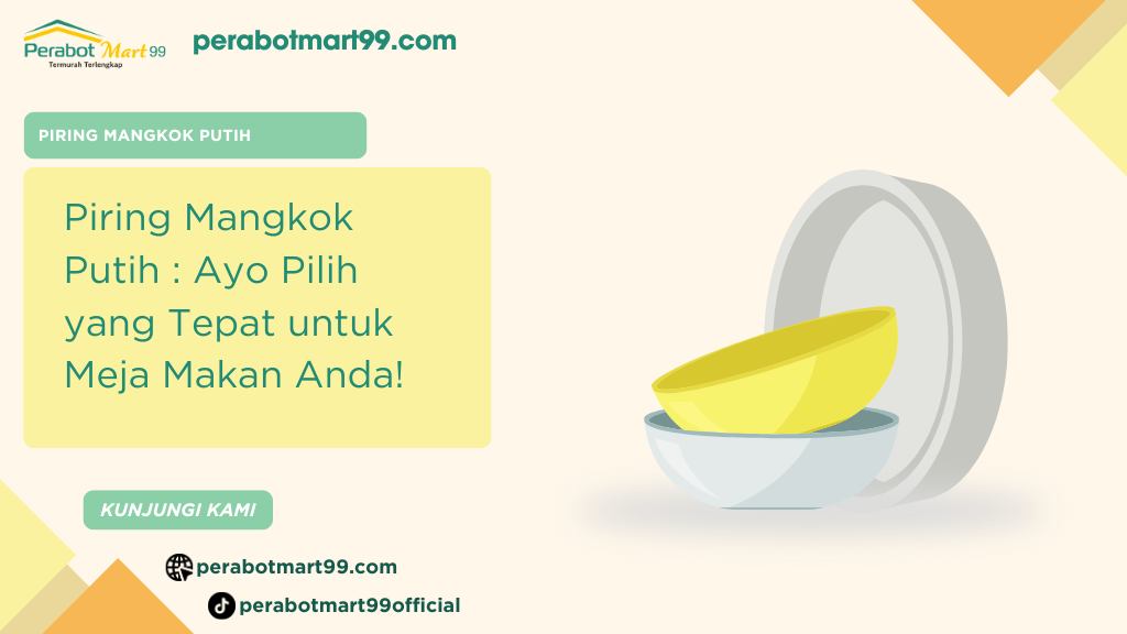 piring mangkok putih