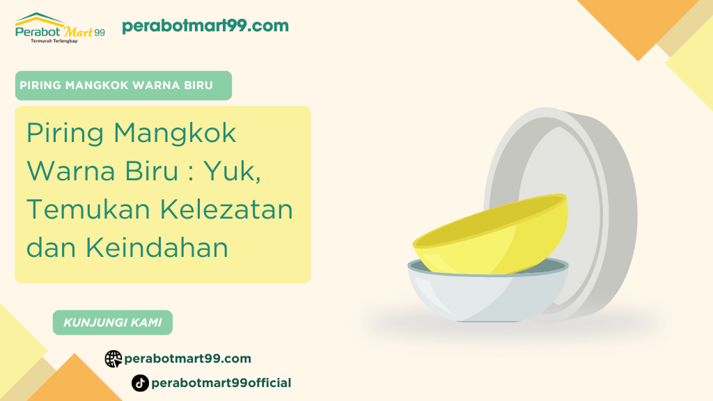 piring mangkok warna biru