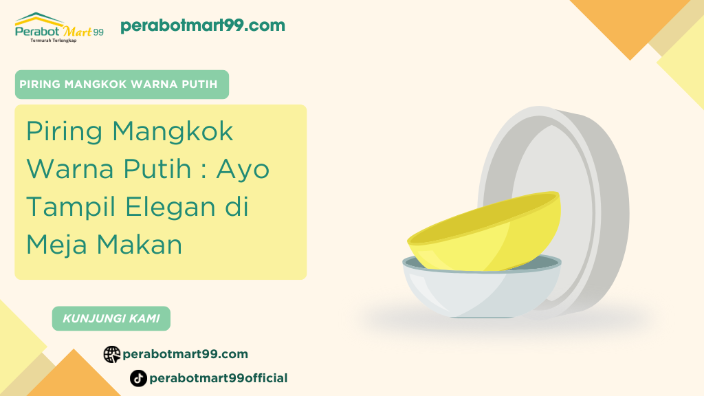 piring mangkok warna putih