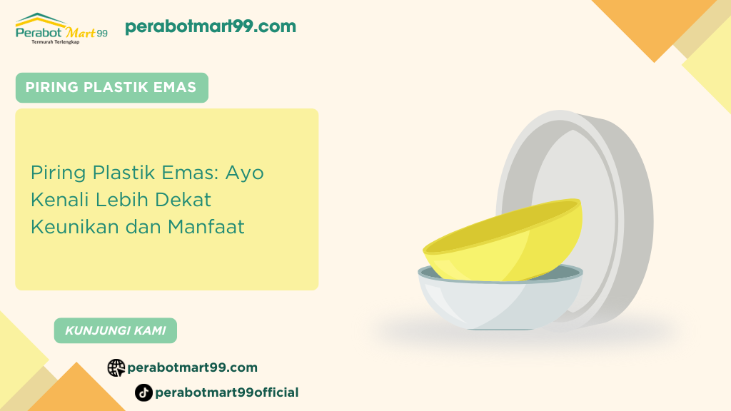 piring plastik emas