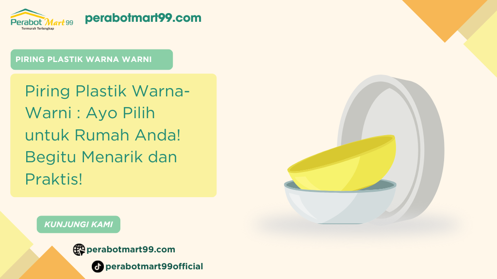 piring plastik warna warni