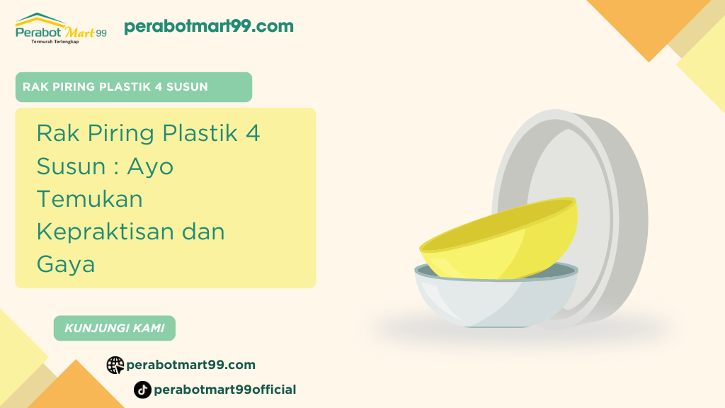 rak piring plastik 4 susun