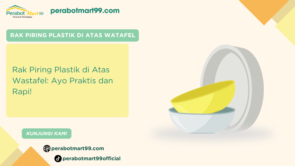 rak piring plastik di atas watafel