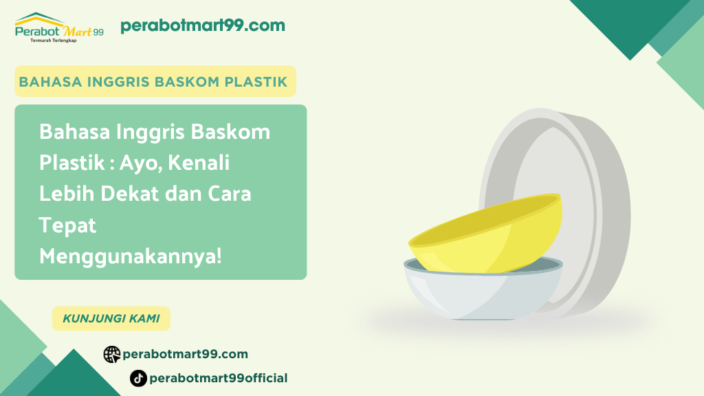 bahasa inggris baskom plastik